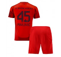 Bayern Munich Aleksandar Pavlovic #45 Koszulka Podstawowa dzieci 2024-25 Krótki Rękaw (+ krótkie spodenki)